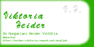 viktoria heider business card